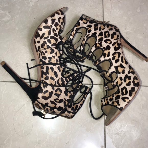 Zara Shoes - Zara Leopard heels used